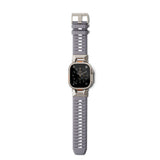 Apple Watch (42/44/SE/45/46/49) Epico Rubber Pro Klokkereim med Metallspenne - Grå