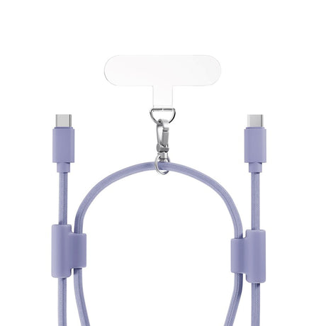 Epico Mobilstropp med Innebygd 60W USB-C til USB-C-Kabel – Lilla