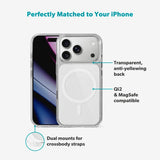 iPhone 17 Pro Max Epico Tile Mag+ Deksel - MagSafe Kompatibel - Gjennomsiktig / Hvit