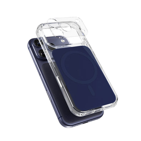 iPhone 17 Pro Max Epico Tile Mag+ Deksel - MagSafe Kompatibel - Gjennomsiktig / Blå