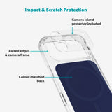 iPhone 17 Pro Max Epico Tile Mag+ Deksel - MagSafe Kompatibel - Gjennomsiktig / Blå