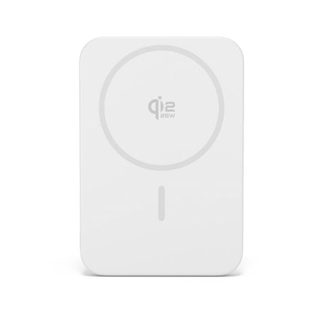 Epico UltraPack EM55 Slim Alu Mag+ Trådløs PowerBank - 25W & 5000 mAh - Qi2 / MagSafe Kompatibel - Sølv