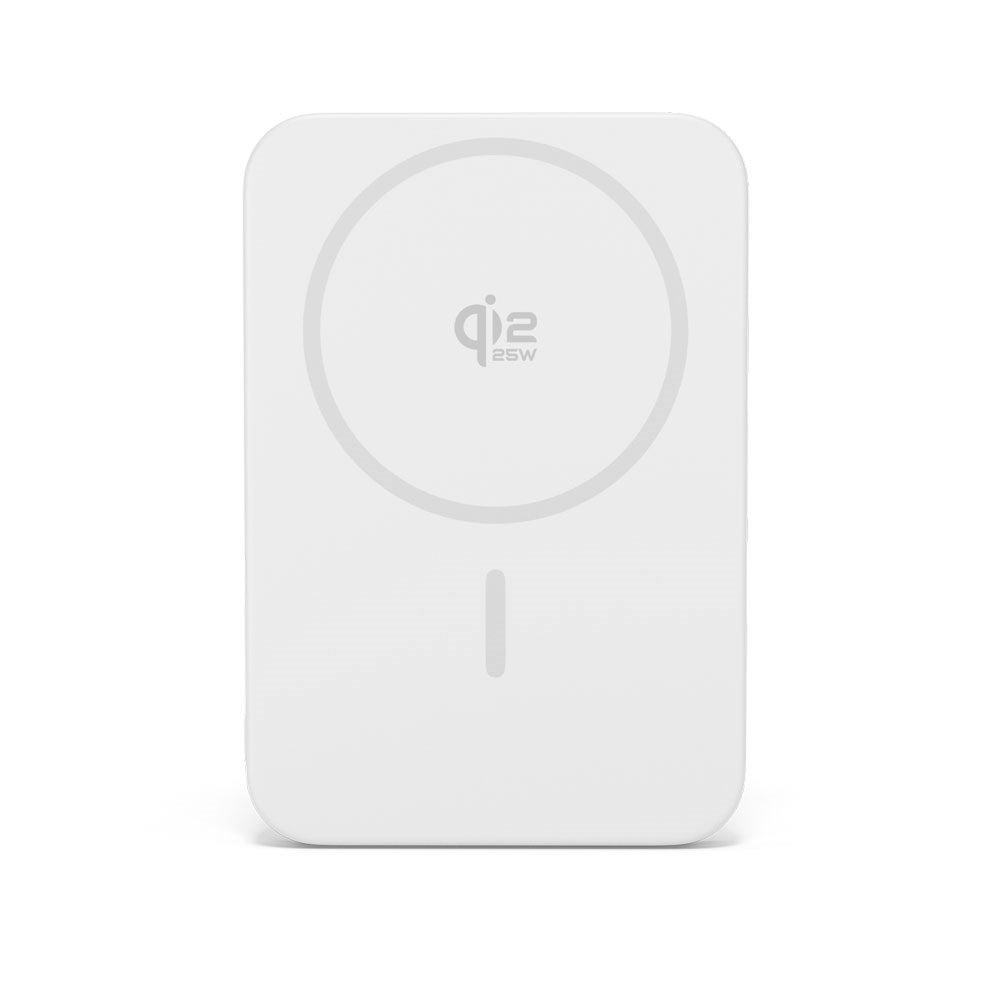 Epico UltraPack EM75 Alu Mag+ Trådløs PowerBank - 25W & 10.000 mAh - Qi2 / MagSafe Kompatibel - Sølv