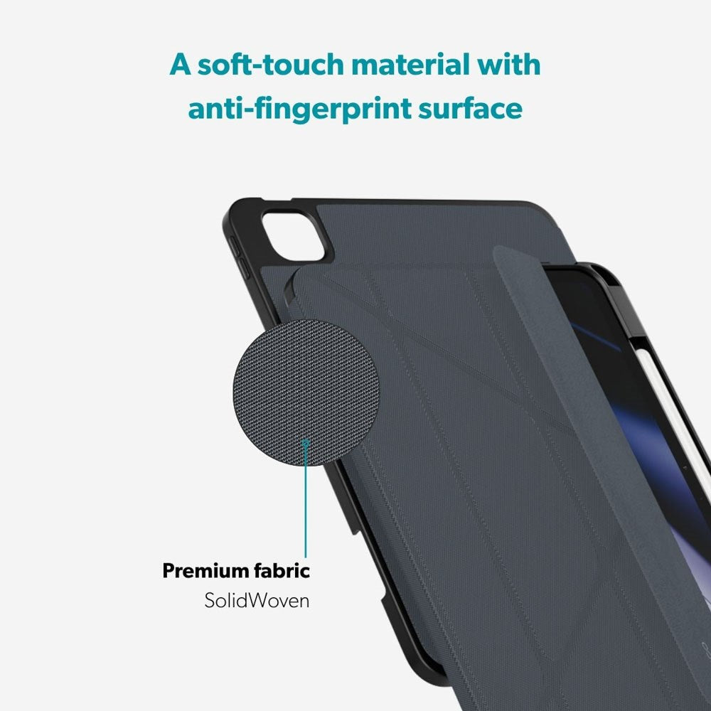 iPad Air 11-10.9" (2026-2020) / Pro 11" (2022-2018) Epico SolidWoven Flip Deksel - Svart