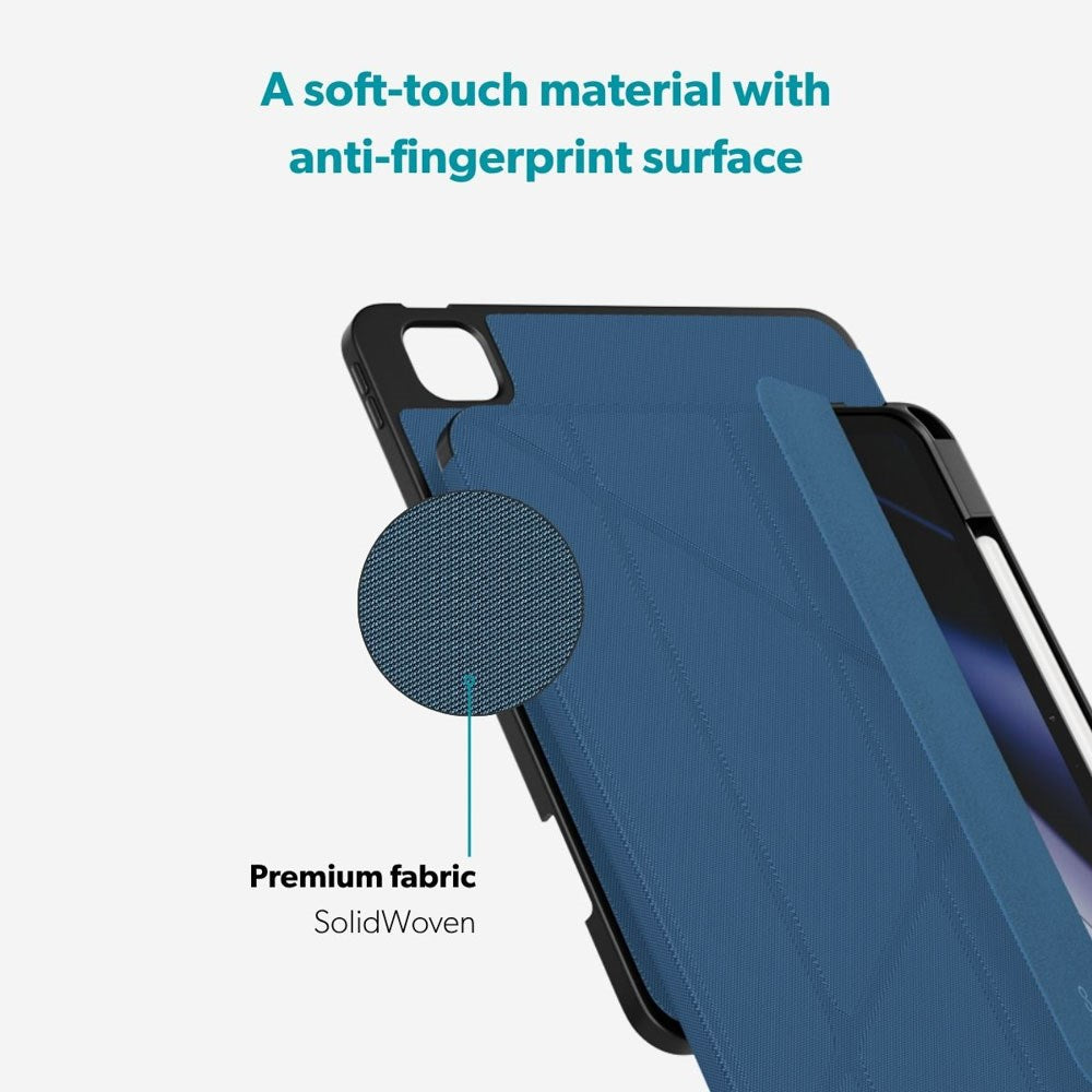 iPad Air 11-10.9" (2026-2020) / Pro 11" (2022-2018) Epico SolidWoven Flip Deksel - Blå