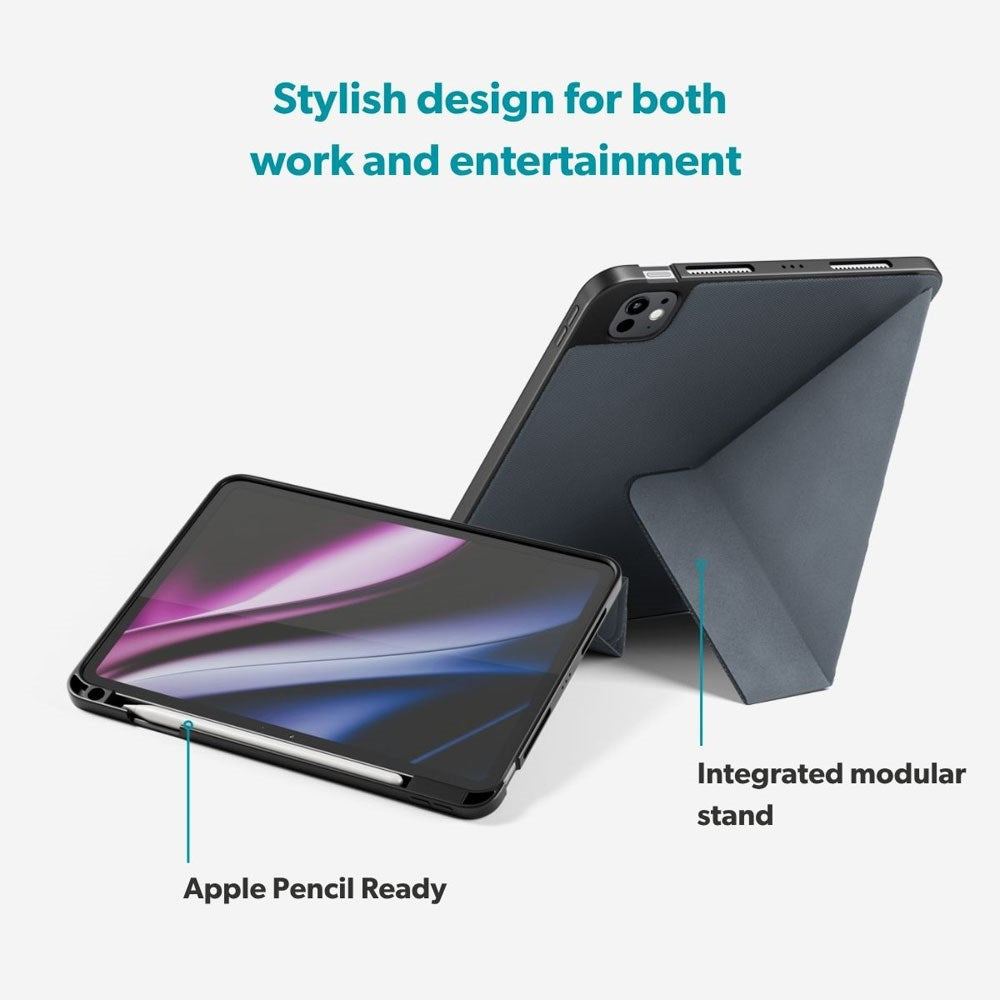 iPad Pro 12.9" (2022-2018) / Air 13" (2026-2024) Epico SolidWoven Flip Deksel - Svart