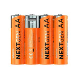 Xtorm NextGen Oppladbare USB-C AA-Batterier - 4 stk - Oransje