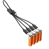 Xtorm NextGen Oppladbare USB-C AA-Batterier - 4 stk - Oransje