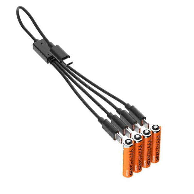 Xtorm NextGen Oppladbare USB-C AAA-Batterier - 4 stk - Oransje