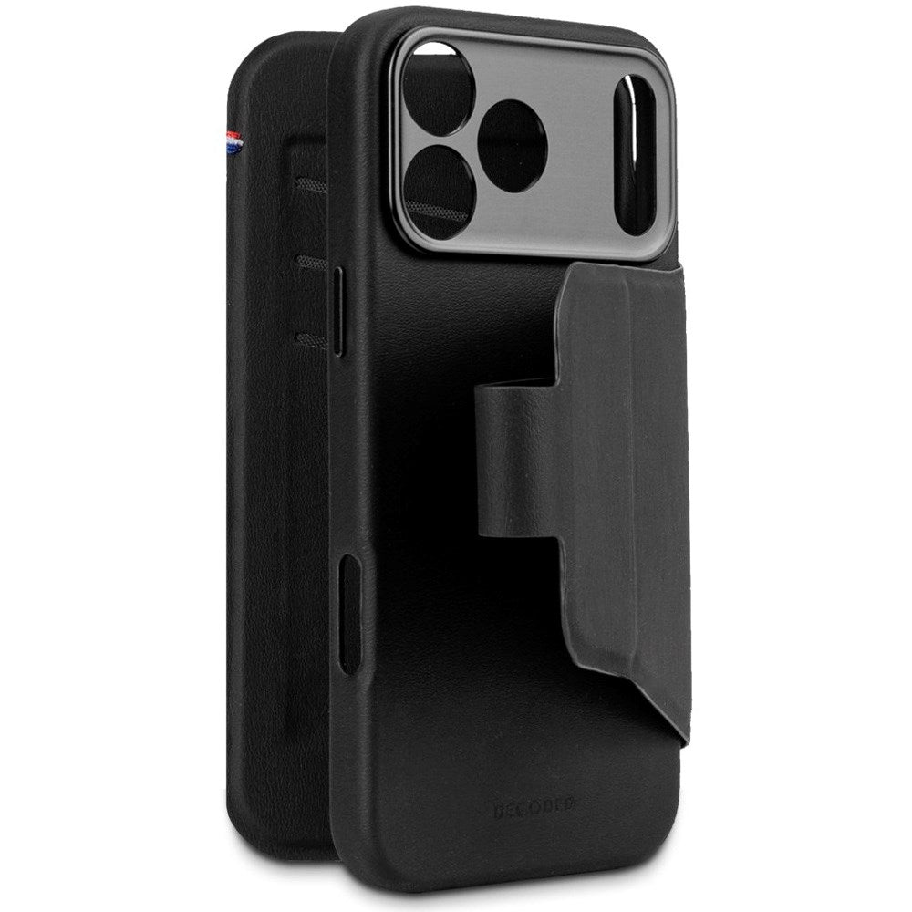 Decoded iPhone 17 Pro Max Textured Detachable Wallet Silikon Deksel - MagSafe Kompatibel - Phantom Black