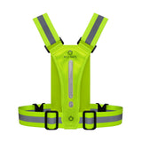 Bee-Safe Løpevest m. LED & Mobillomme - Gul