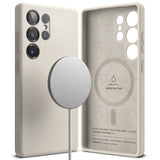Ringke Samsung Galaxy S25 Ultra Silikon Magnetisk MagSafe Deksel - Greige