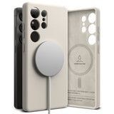 Ringke Samsung Galaxy S25 Ultra Silikon Magnetisk MagSafe Deksel - Greige