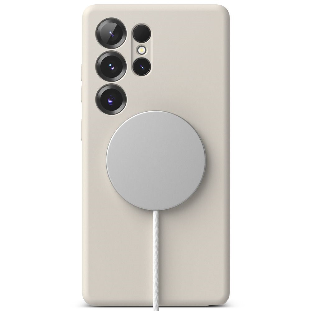 Ringke Samsung Galaxy S25 Ultra Silikon Magnetisk MagSafe Deksel - Greige