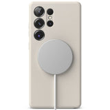 Ringke Samsung Galaxy S25 Ultra Silikon Magnetisk MagSafe Deksel - Greige