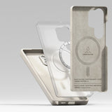 Ringke Samsung Galaxy S25 Ultra Silikon Magnetisk MagSafe Deksel - Greige