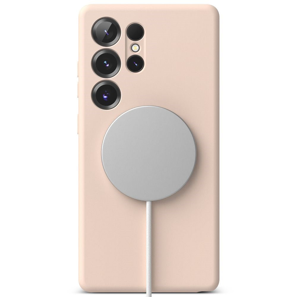Ringke Samsung Galaxy S25 Ultra Silikon Magnetisk MagSafe Deksel - Rosa