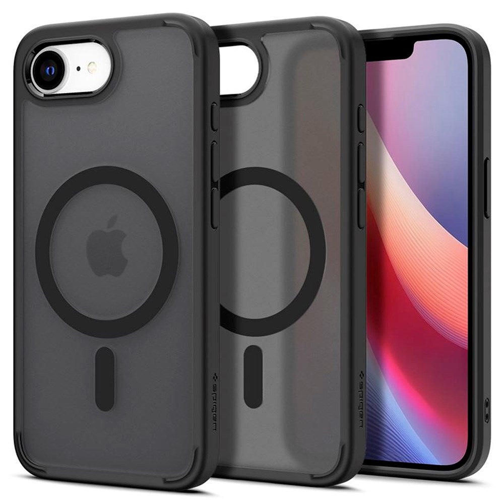 iPhone 17e / 16e Spigen Crystal Hybrid Deksel - MagSafe Kompatibel - Svart