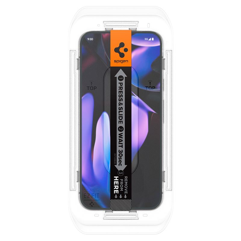 Spigen Google Pixel 10 / 10 Pro / 9 / 9 Pro EZ Fit Privacy Skjermbeskytter 2-Pack – Gjennomsiktig / Svart