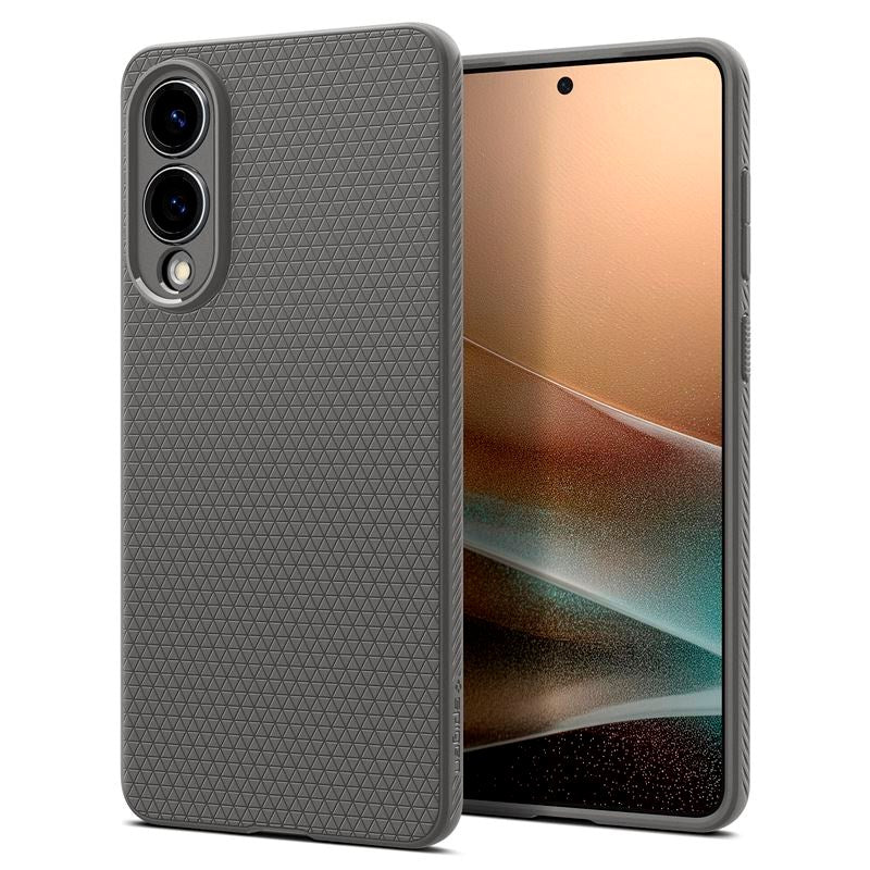 Samsung Galaxy S25 Edge Spigen Liquid Air - Fleksibelt Plast Deksel - Grå