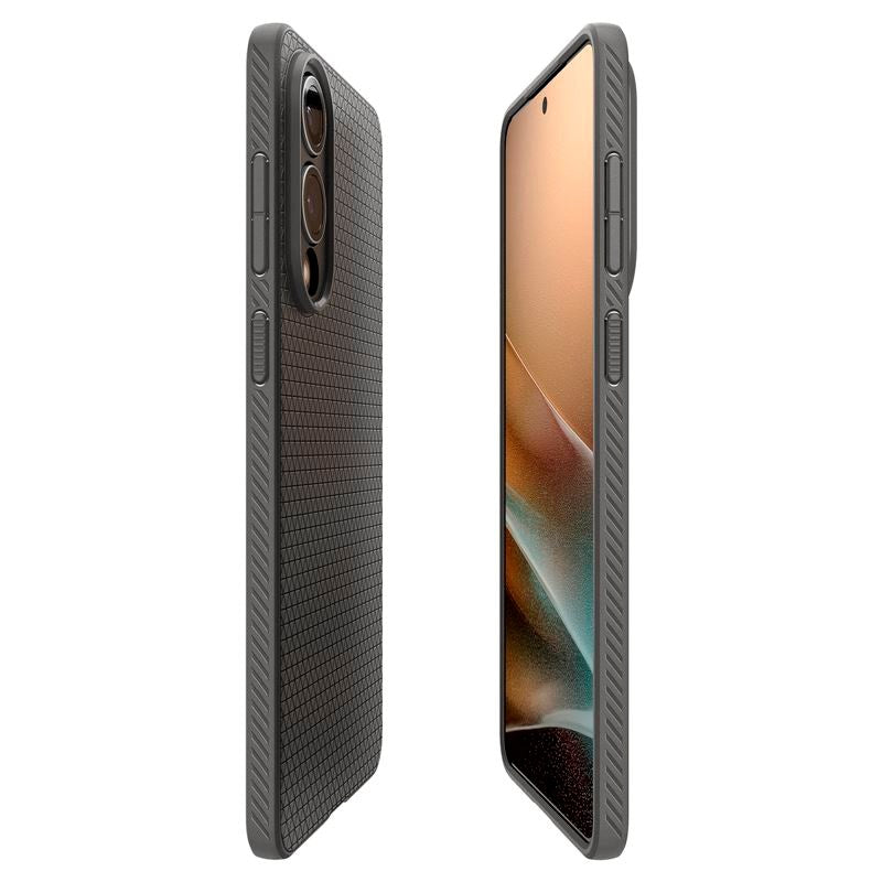 Samsung Galaxy S25 Edge Spigen Liquid Air - Fleksibelt Plast Deksel - Grå