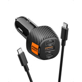 Spigen Essential 113W Biloplader m. 2 x USB-C & 1 x USB-A – Svart