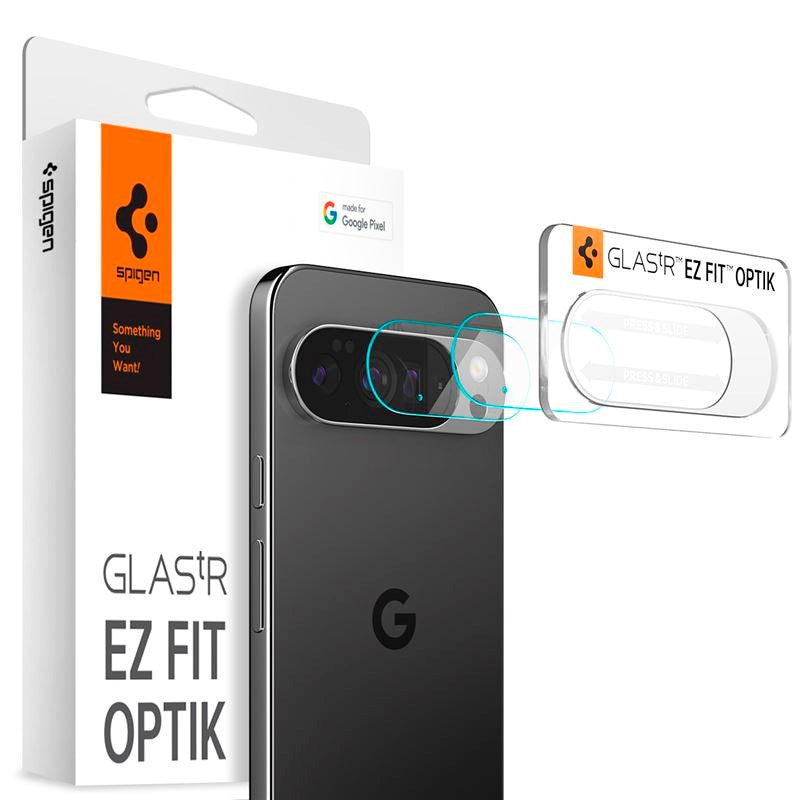 Google Pixel 10 Pro XL Spigen Glass tR EZ Fit Optik Kameralinsebeskyttelsesglass - 2 stk - Gjennomsiktig