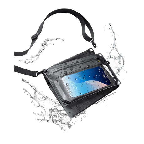 Spigen Aqua Shield 2-i-1 Vanntett Etui med Stropp - Svart / Gjennomsiktig