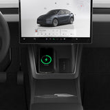 Spigen Wireless Charging Pad Deksel til Tesla Model Y Juniper - Svart