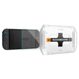 Nintendo Switch 2 Spigen Glass tR EZ Fit Skjermbeskyttelsesglass m. Installasjonsramme - 2 stk - Gjennomsiktig