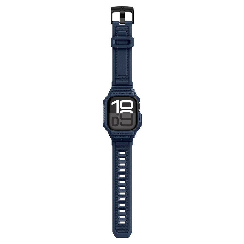 Apple Watch 11 (42mm) Spigen Rugged Armor Pro 2 Deksel m. Rem - Blå