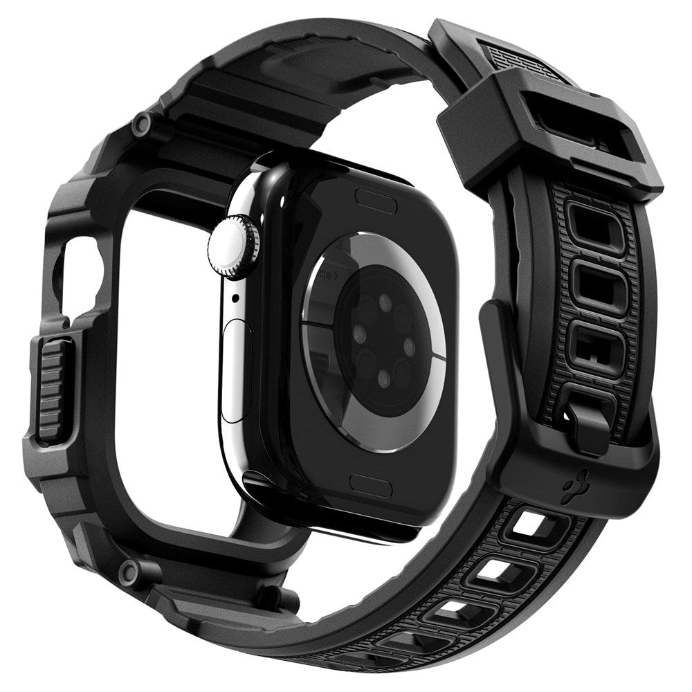 Apple Watch 11 (46mm) Spigen Rugged Armor Pro 2 Deksel m. Rem - Svart