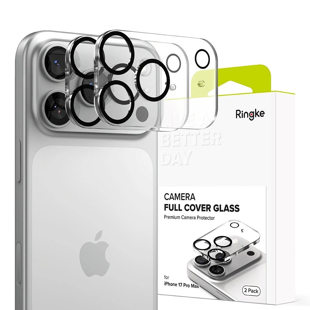 iPhone 17 Pro Max Ringke Beskyttelsesglass for Kameralinse - 2 stk. - Gjennomsiktig / Svart