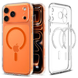 iPhone 17 Pro Spigen Ultra Hybrid Deksel - MagSafe Kompatibel - Gjennomsiktig / Oransje