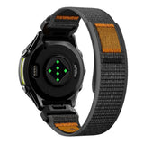 Universal Garmin 22mm QuickFit Spigen Athlex Air Nylonrem - Svart / Oransje