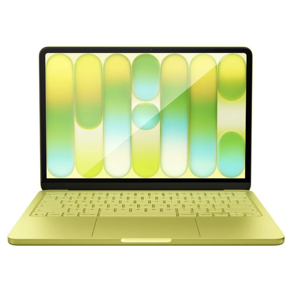 MacBook Neo 13 A18 Pro (2026) Spigen Glass tR Slim Herdet Skjermbeskyttelsesglass - Gjennomsiktig / Svart Kant