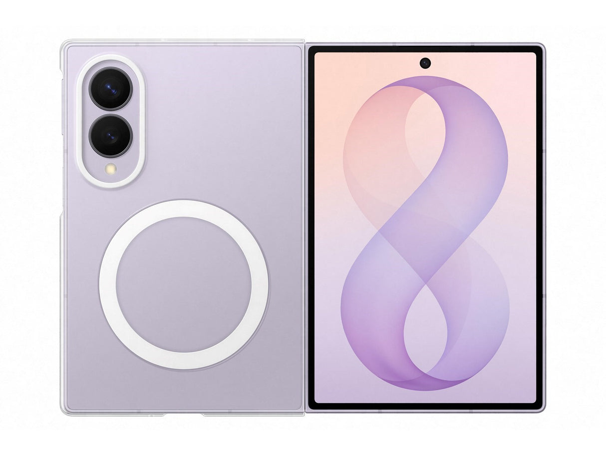 Original Samsung Galaxy Z Fold8 Clear Magnet-deksel med beskyttelsesfilm - Gjennomsiktig