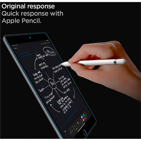 iPad 10.2" (2021 / 2020 / 2019) Spigen Glass.Tr Slim Skjermbeskytter - Herdet Glass - Gjennomsiktig