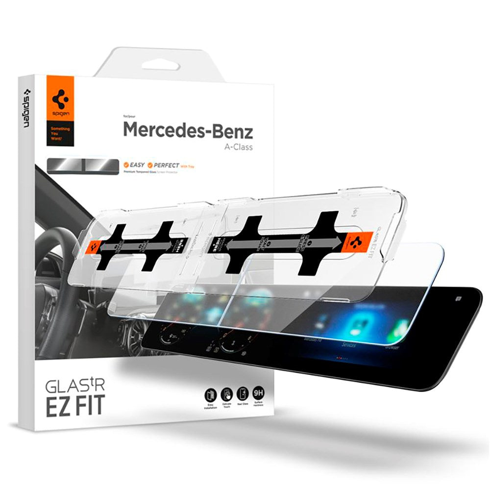 Mercedes A-Class (2020 / 2021) Spigen EZ Skærmbeskyttelse Til Display & Touch Skærm - 2 Pack - Gennemsigtig