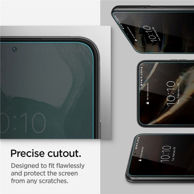 Samsung Galaxy S22+ (Plus) Spigen EZ Fit Glas.tR Skjermbeskytter 2. Stk - Case Friendly - Gjennomsiktig