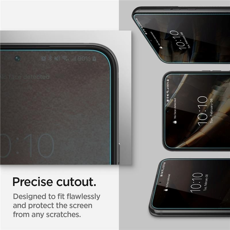 Samsung Galaxy S22 Spigen EZ Fit Glas.tR Skjermbeskytter 2. Stk - Case Friendly - Gjennomsiktig