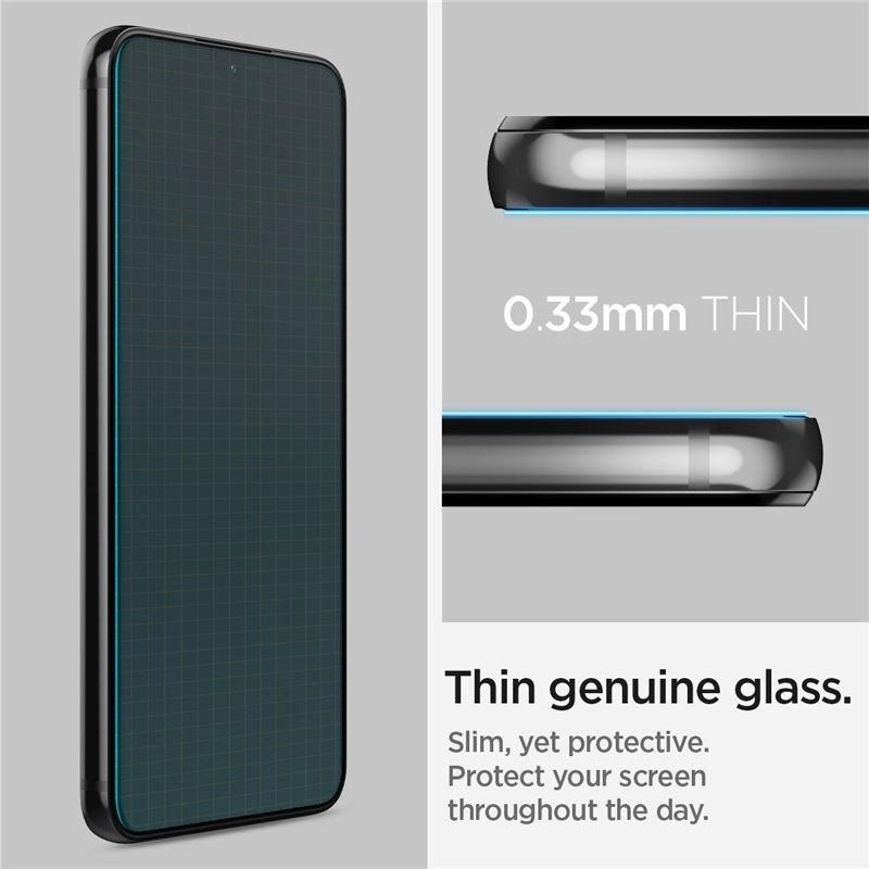 Samsung Galaxy S22 Spigen EZ Fit Glas.tR Skjermbeskytter 2. Stk - Case Friendly - Gjennomsiktig