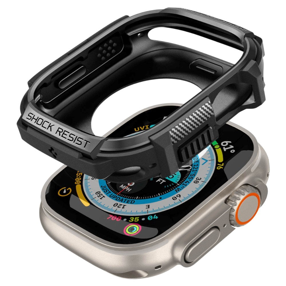Apple Watch Ultra 3 / 2 / 1 (49mm) Spigen Rugged Armor Deksel - Svart