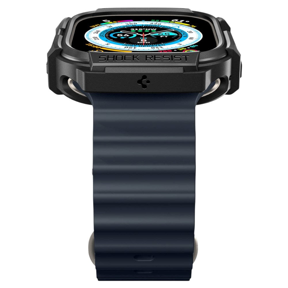 Apple Watch Ultra 3 / 2 / 1 (49mm) Spigen Rugged Armor Deksel - Svart