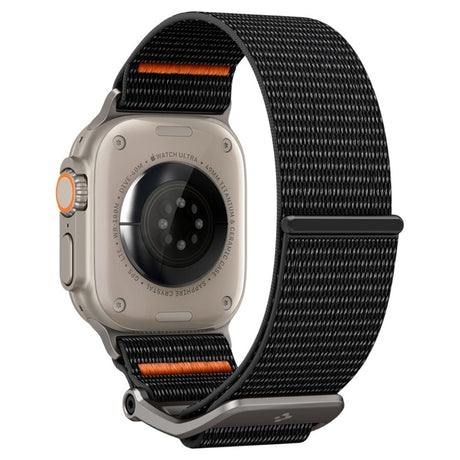 Apple Watch (42/44/SE/45/46/49mm) Spigen DuraPro Flex Nylon Reim - Svart