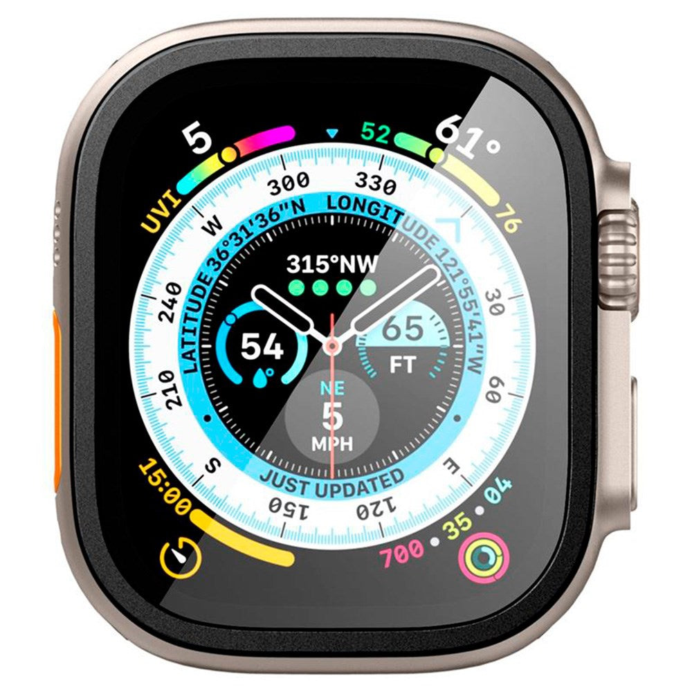 Apple Watch Ultra 3/2/1 (49mm) Spigen Slim Pro GLAS.tR Skjermbeskytter - Svart