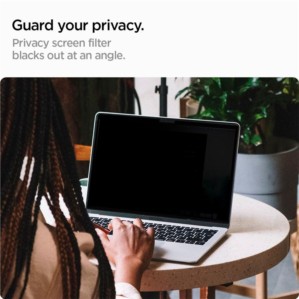 MacBook Air 15" M5/M4/M3/M2 (2026-2023) Spigen SafeView Privacy Beskyttelsesfilm - Gjennomsiktig