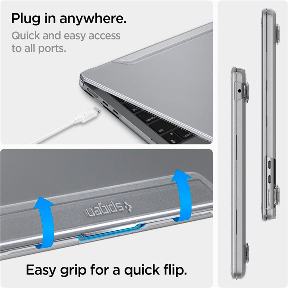 MacBook Air 15" M5/M4/M3/M2 (2026-2023) Spigen Thin Fit Deksel - Crystal Clear