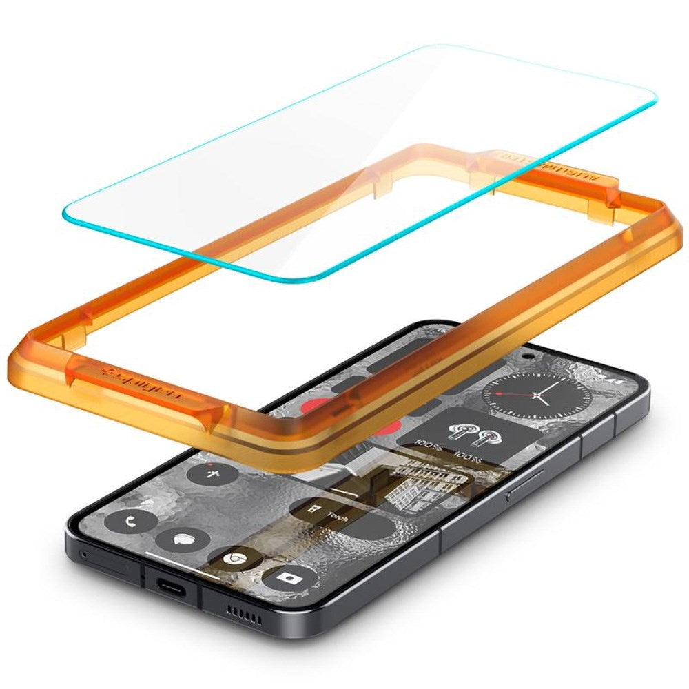 Nothing Phone (2) Spigen AlignMaster Glass tR Skjermbeskyttelse - 2 stk - Case Friendly - Gjennomsiktig