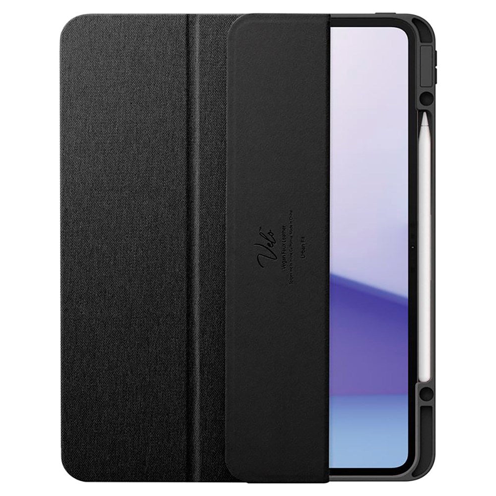 iPad Pro 13" (2025 / 2024) Spigen Urban Fit Stoff Deksel med Pekepenn Holder - Svart